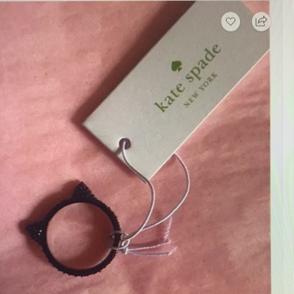 Kate Spade Black Cat ring size 5